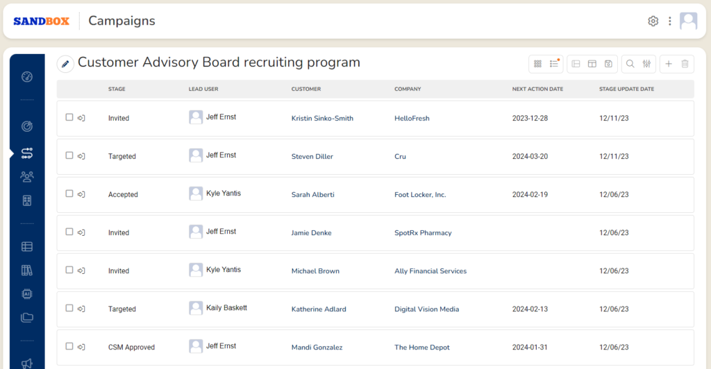 Customer Advisory Board - recruit members Customer Advisory Board - recruit members