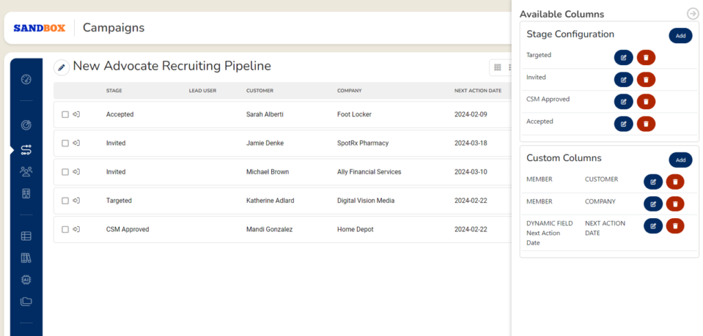 Customer Programs - recruit and manage advocacy pipeline Customer Programs - recruit and manage advocacy pipeline